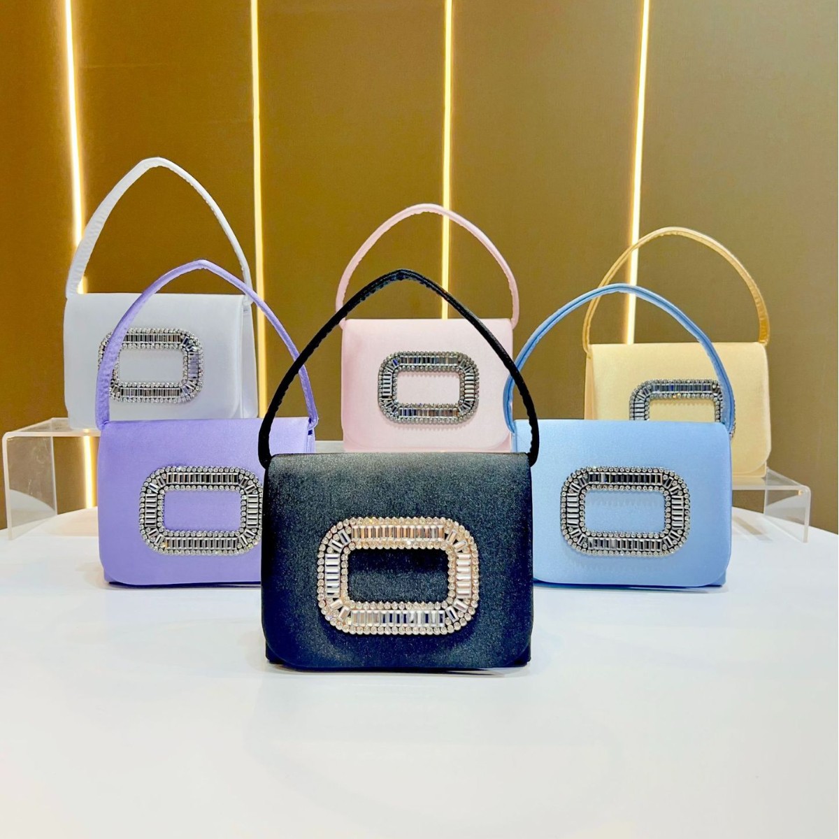 Luxury Bags Mini - Lüks Mini Kare Çanta kadın Elmas