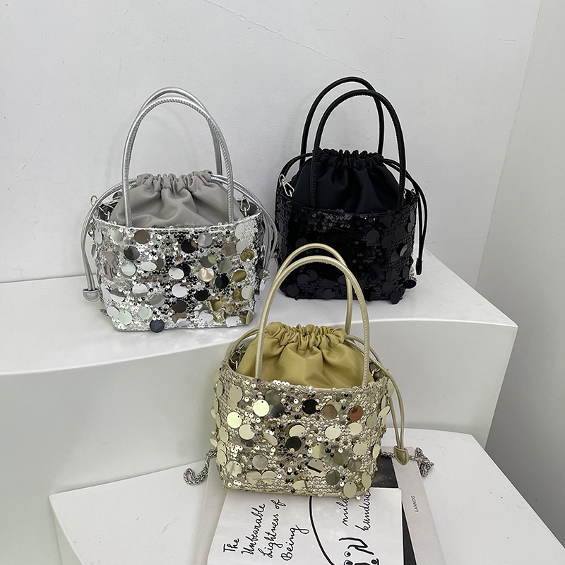Luxury Bags News - Hafif Lüks Payetler Kova Çanta Kadınlar