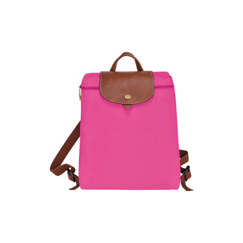 Genuine Leather Backpack - LONGCHAMP Le Pliage Sığır Derisi Kanvas