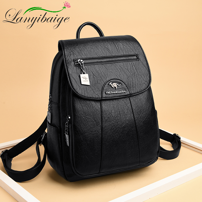Genuine Leather Backpack - 2026 Yeni Kadın Sırt Çantası Yüksek