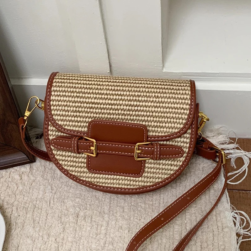 Luxury Bags Mini - İngiltere Tarzı Mini Hasır Eyer Çantaları
