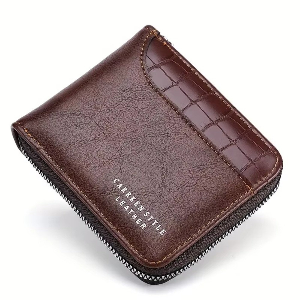 Luxury Bags News - Yeni PU Deri Erkek Cüzdanı Fermuarlı