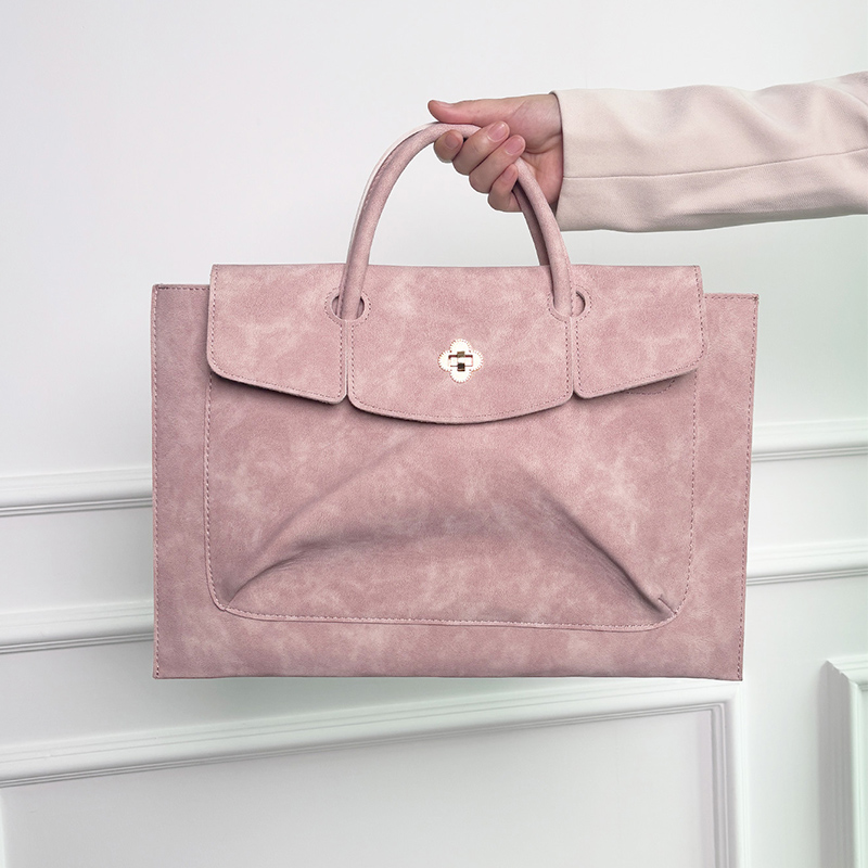 Şık Pembe PU Deri Laptop Çanta - Laptop Bag Leather 15 incelemesi ve fiyatı