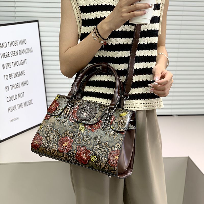 Kadınlar için Vintage Çiçek Ka - Luxury Bags Vegan Leather incelemesi ve fiyatı