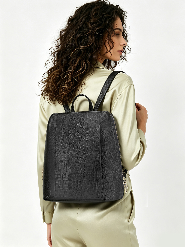 Zency Kadın Timsah Derisi Sırt - Genuine Leather Backpack incelemesi ve fiyatı